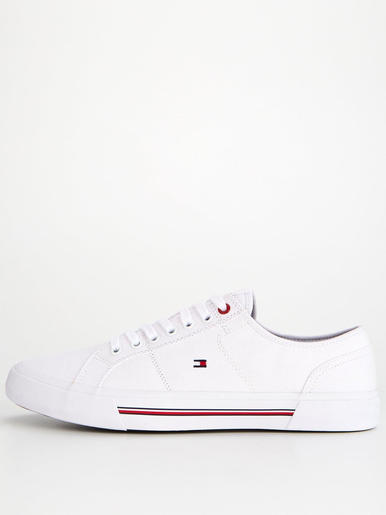 Tommy Hilfiger Core Corporate Vulc Canvas Trainer White very.co.uk