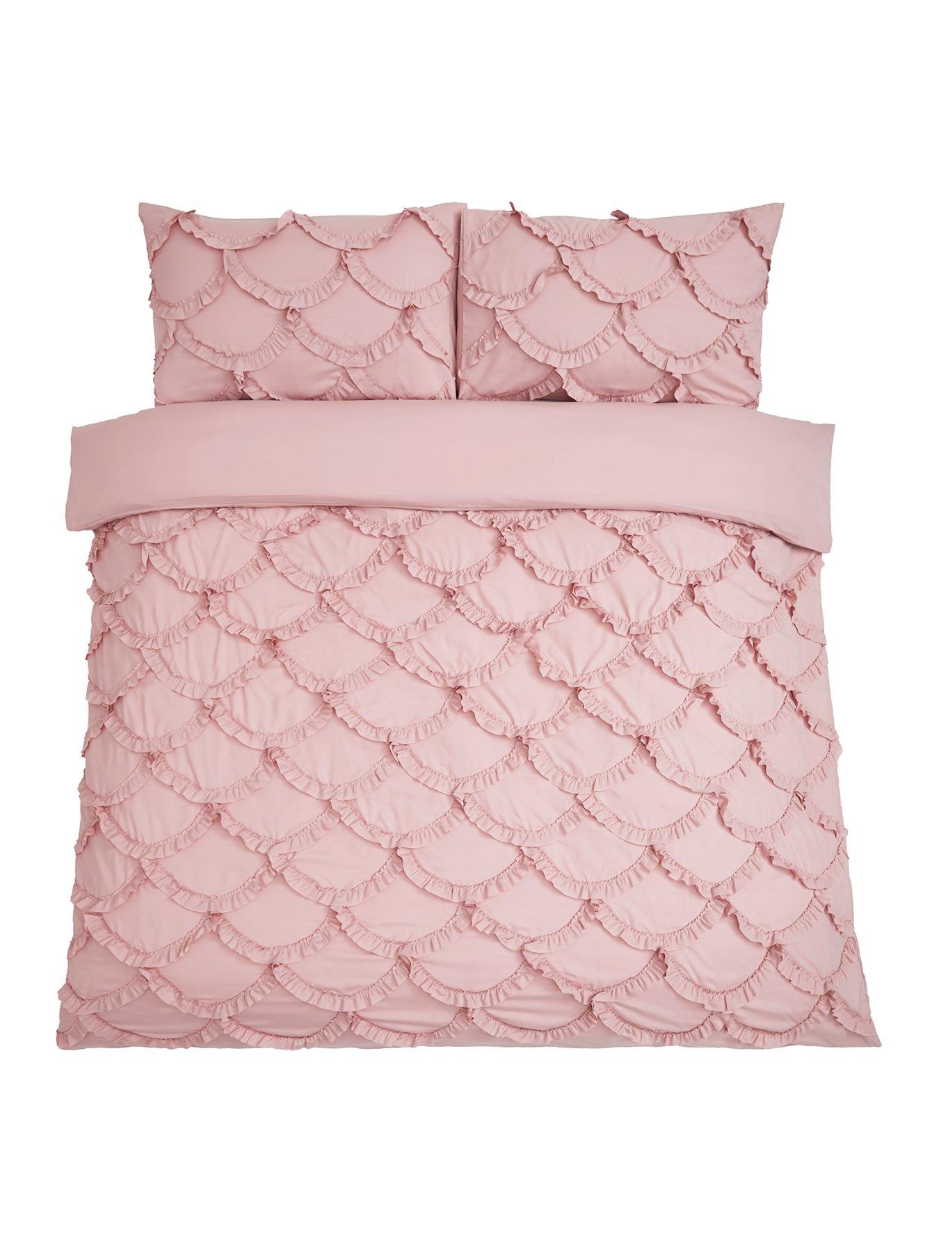 Image 2 of 5 of Very Home Scallop Edge Duvet Set - Pink