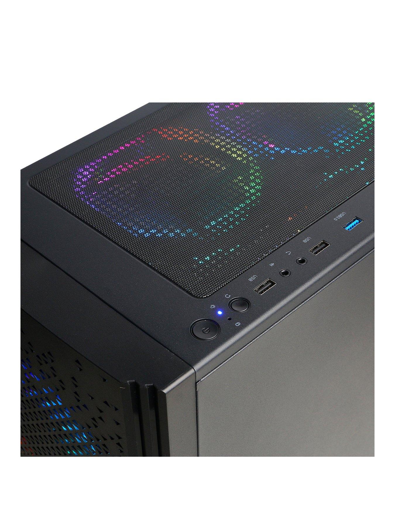 Cyberpower Blaze Ryzen 5, RTX 3050 Gaming PC Bundle with 23.8in FHD