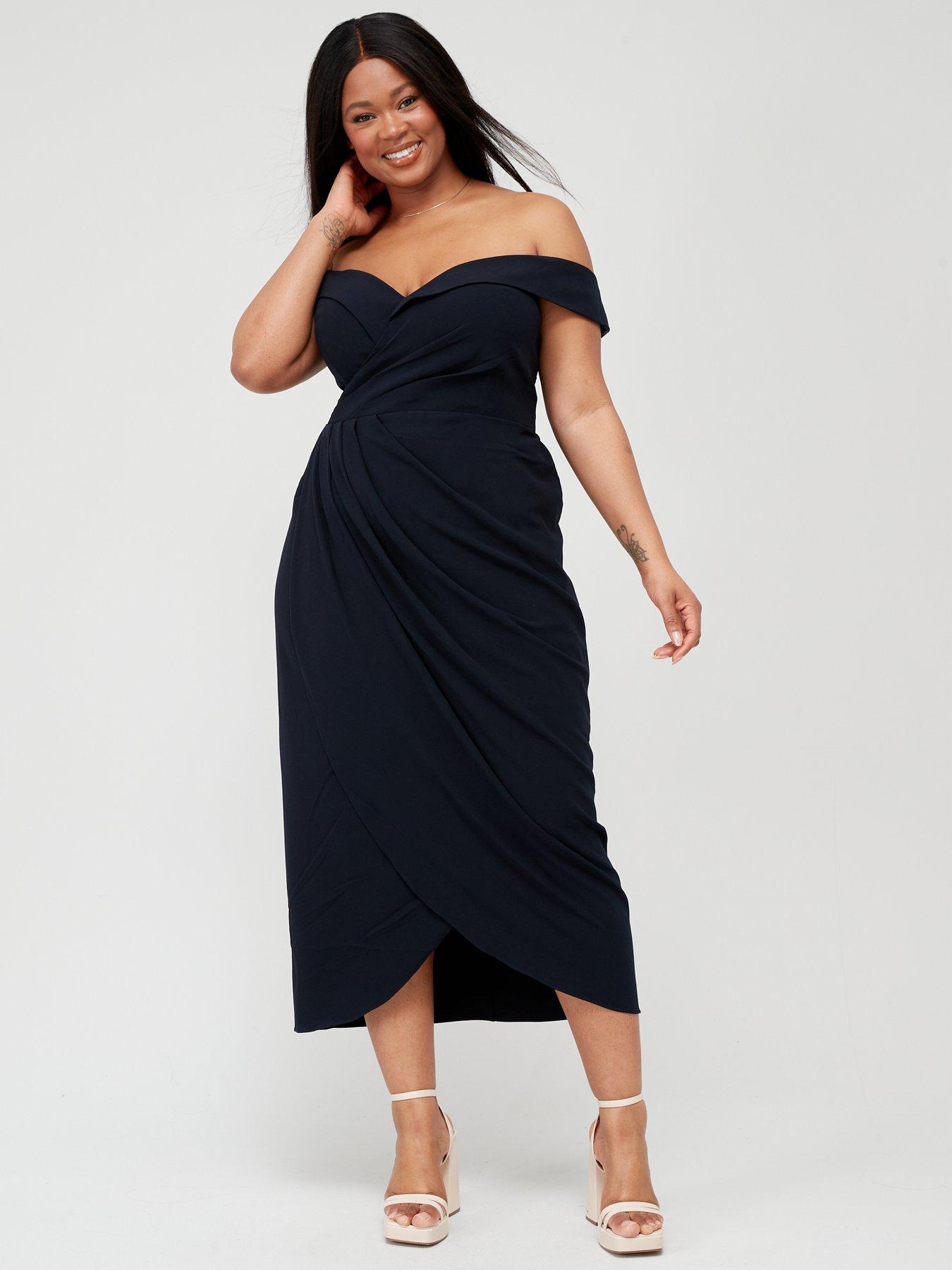 Women's Plus Size Ripple Love Navy Dress