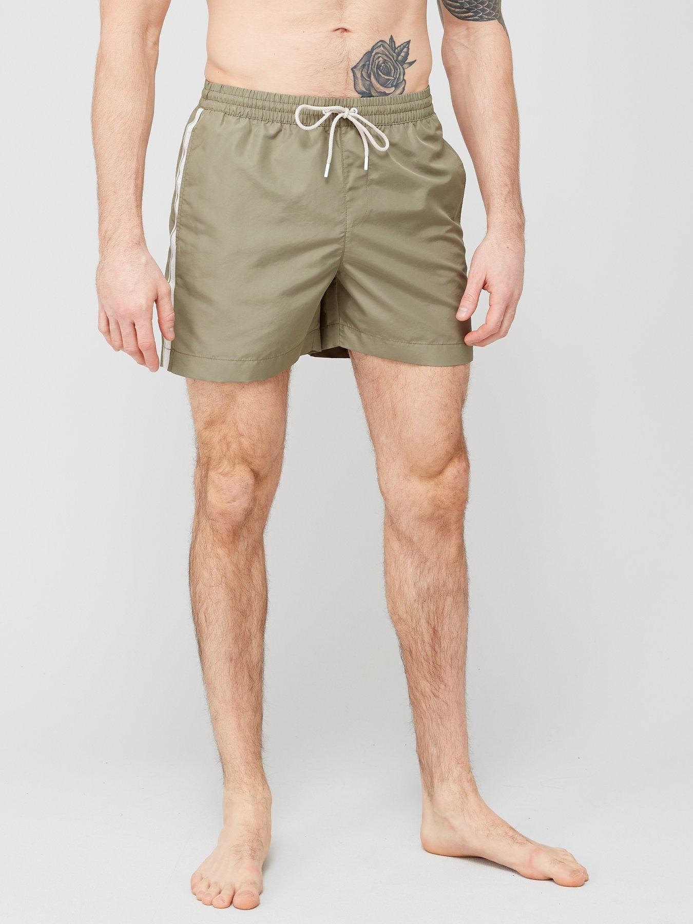 Calvin Klein Medium Drawstring Swim Shorts Khaki very