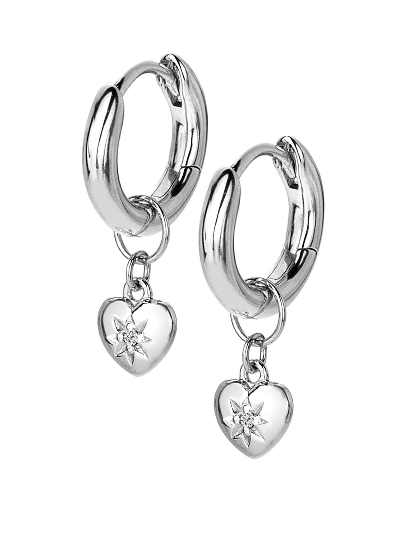 Product photograph of Hot Diamonds Heart Earrings from very.co.uk