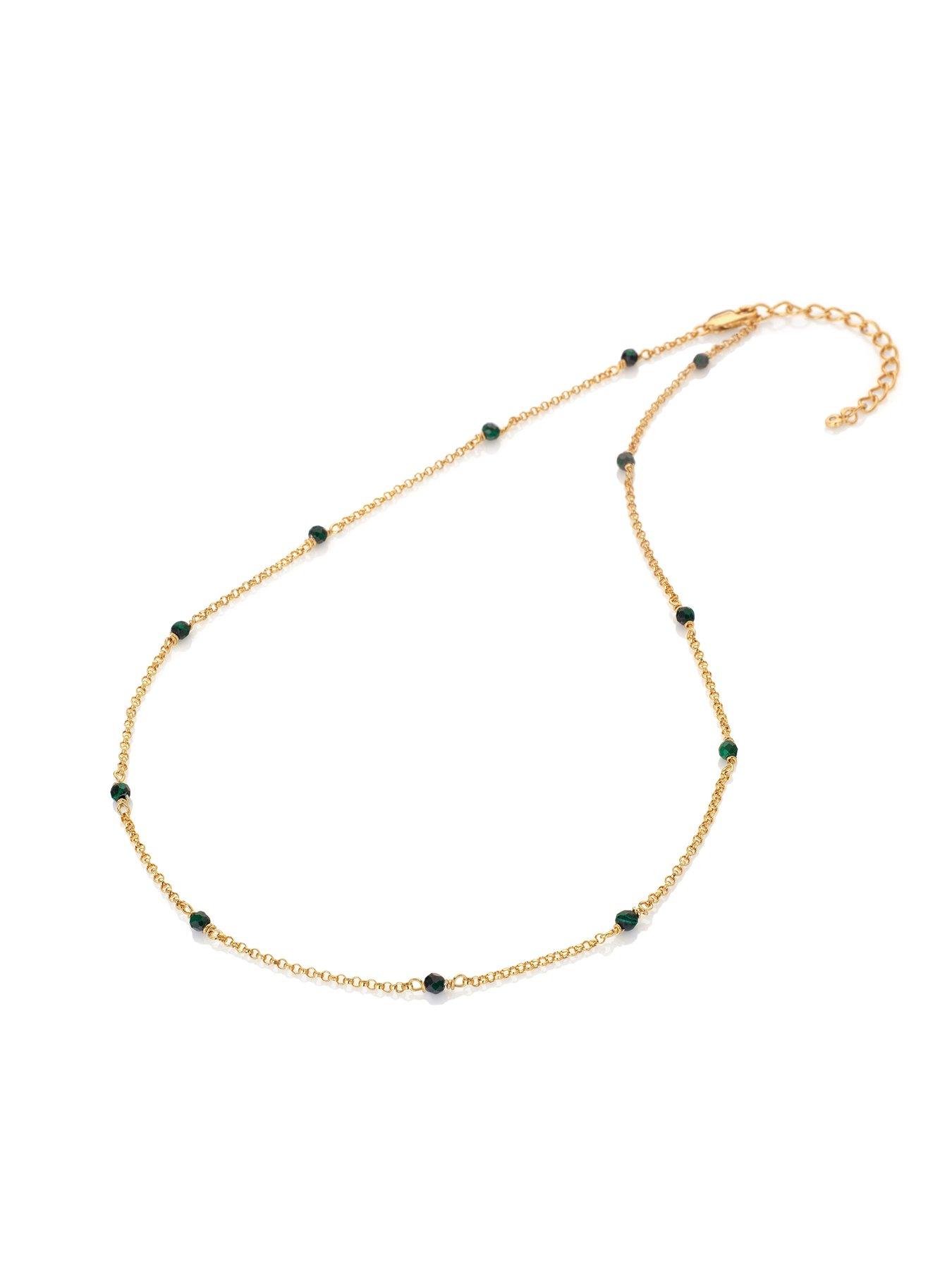 Hot Diamonds HD X JJ Revive Malachite Necklace (40-45cm) | Very.co.uk