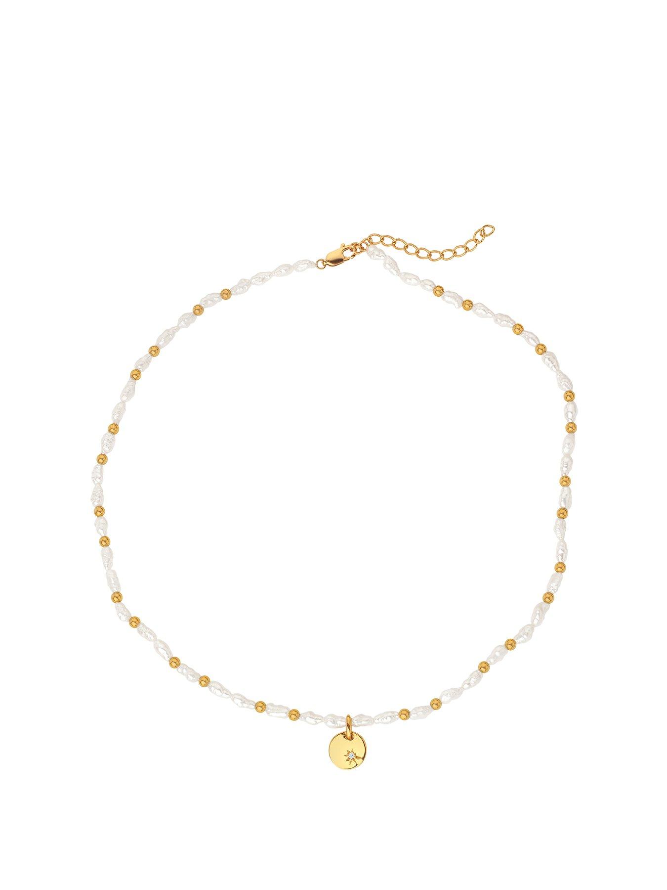 Image 1 of 4 of Hot Diamonds HD X JJ Calm Pearl Lunar Necklace (40-45cm)