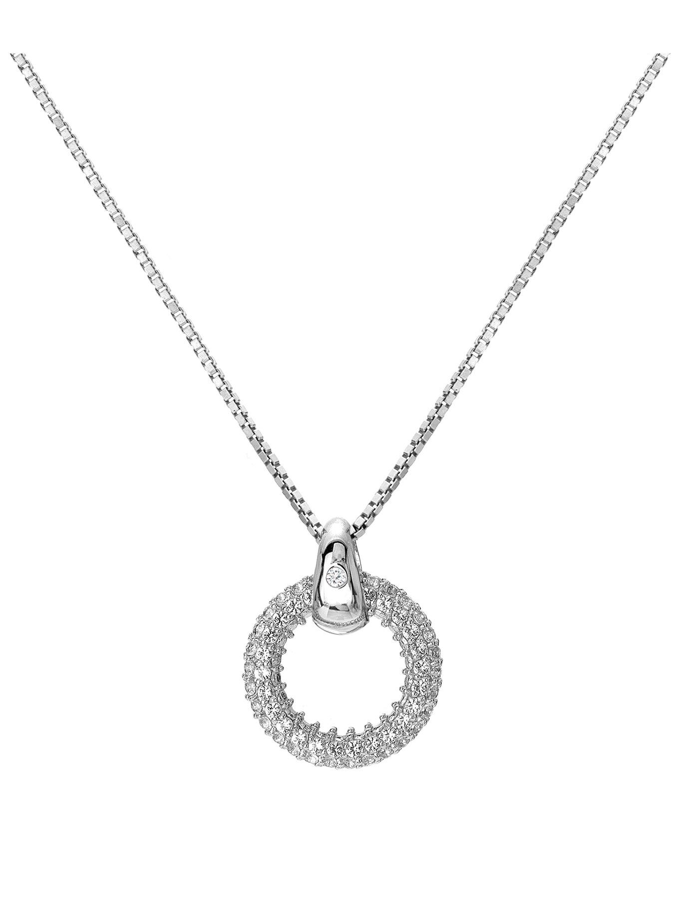 Product photograph of Hot Diamonds Forever White Topaz Pendant from very.co.uk