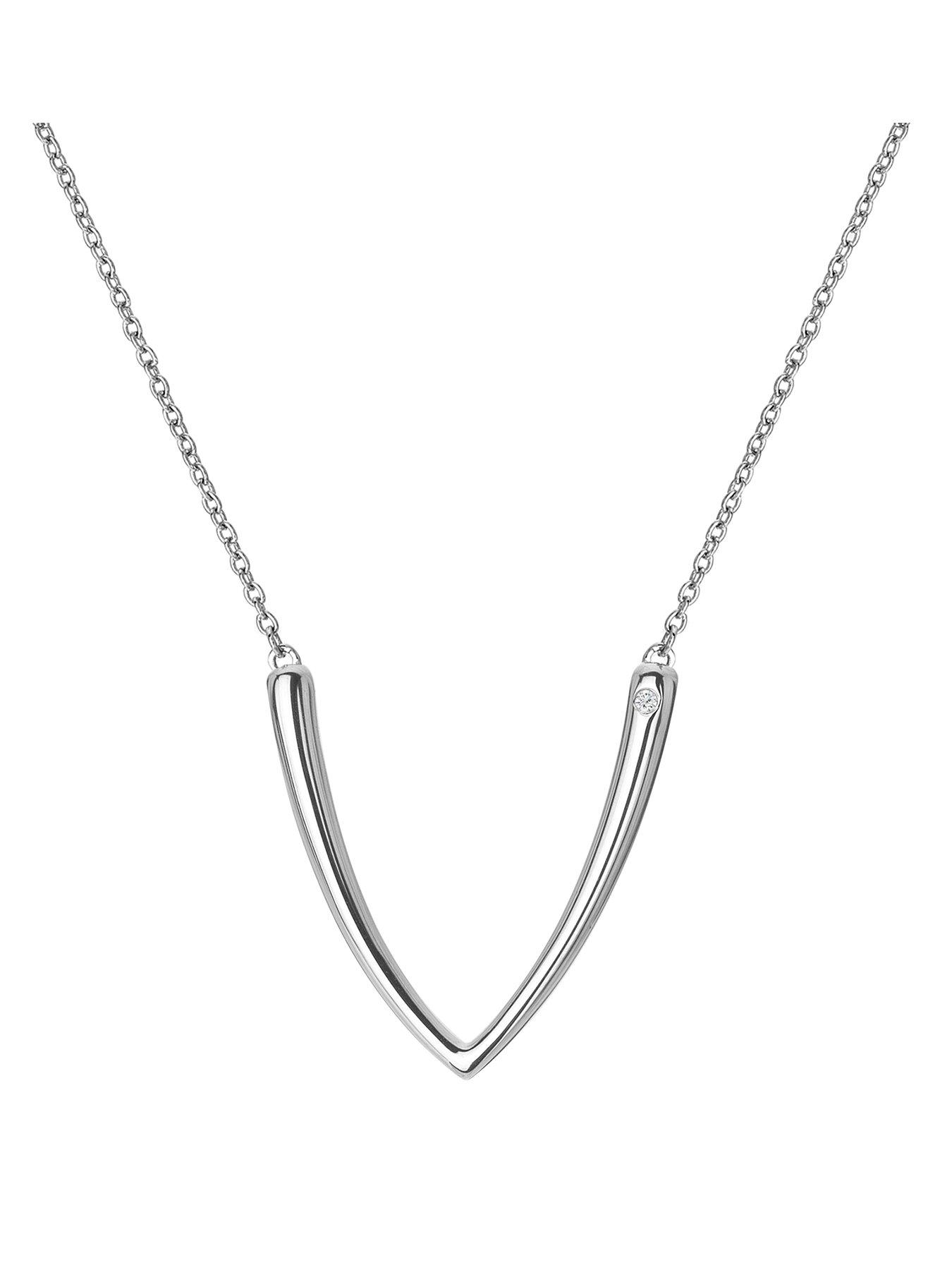 Product photograph of Hot Diamonds Reflect Necklace from very.co.uk