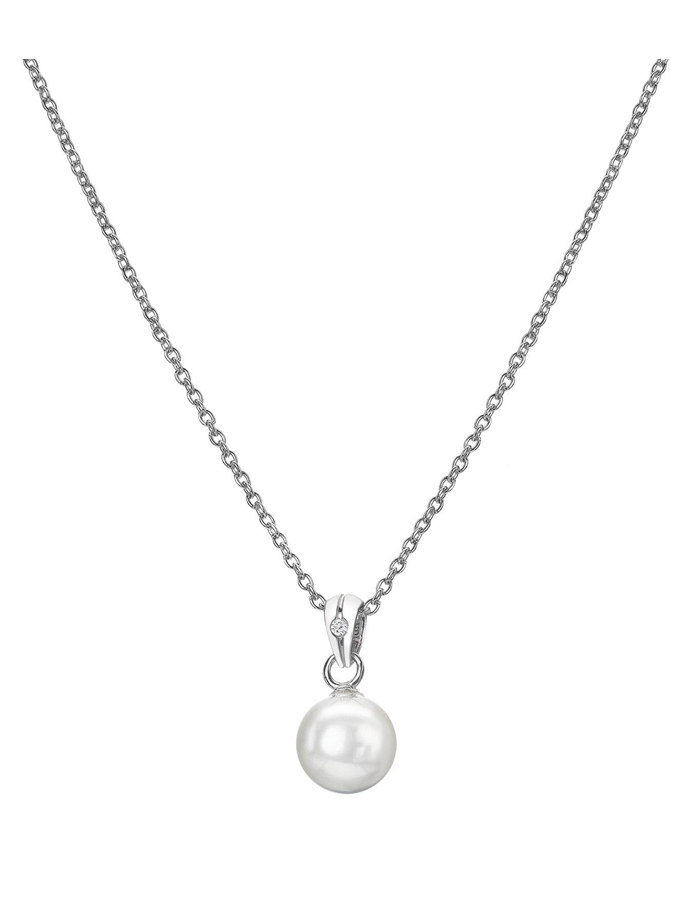 Product photograph of Hot Diamonds Amulets Pearl Pendant from very.co.uk
