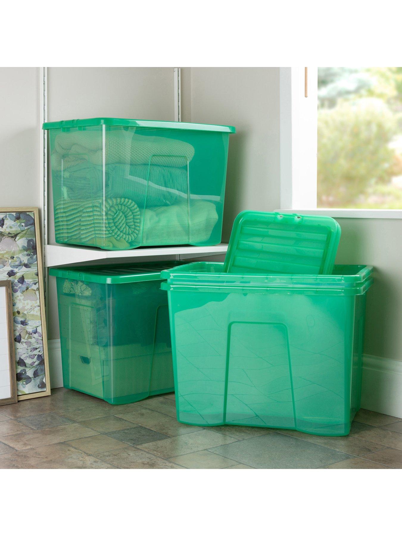 Crystal 80L Clear Storage Box & Lid