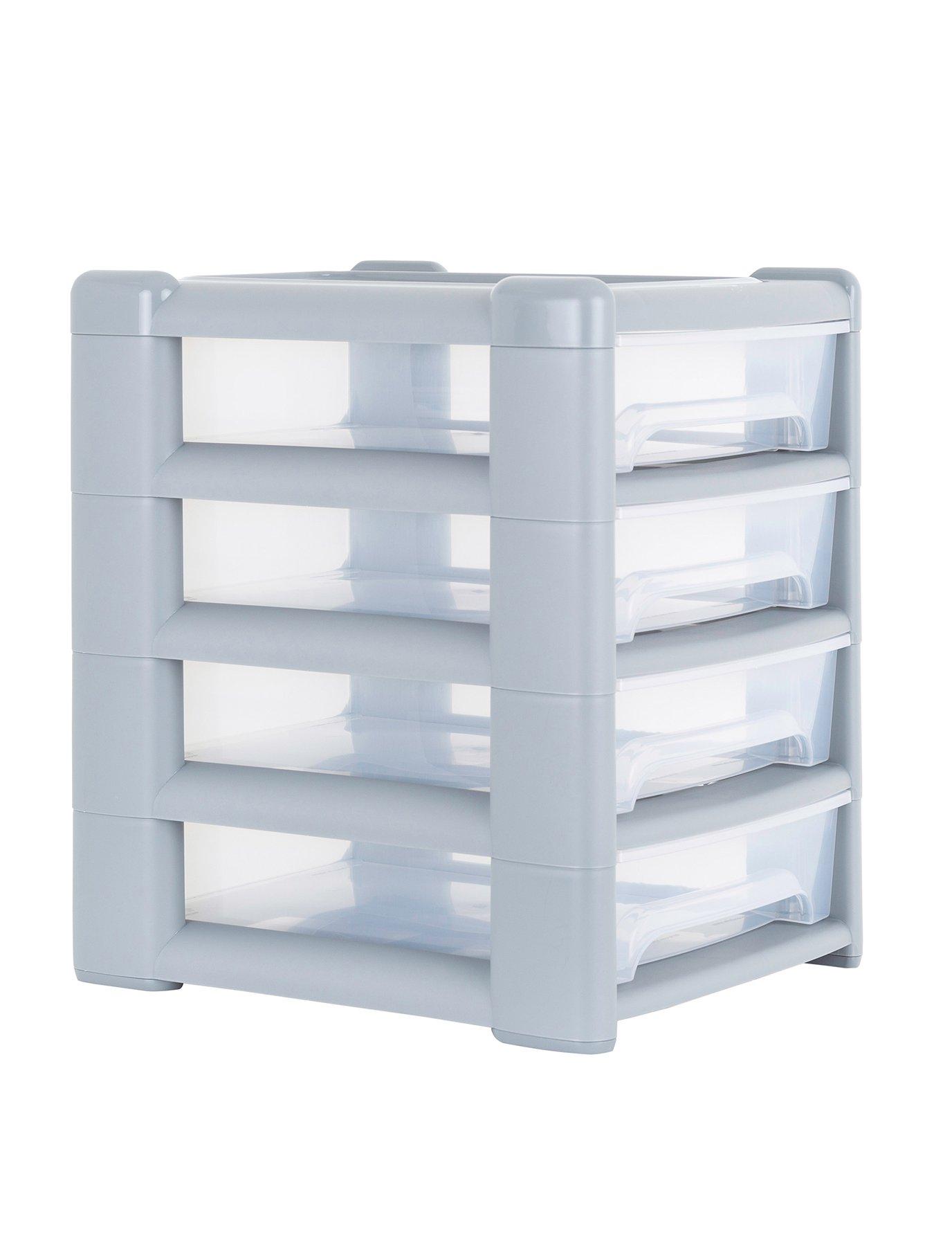 4 drawer deals plastic storage