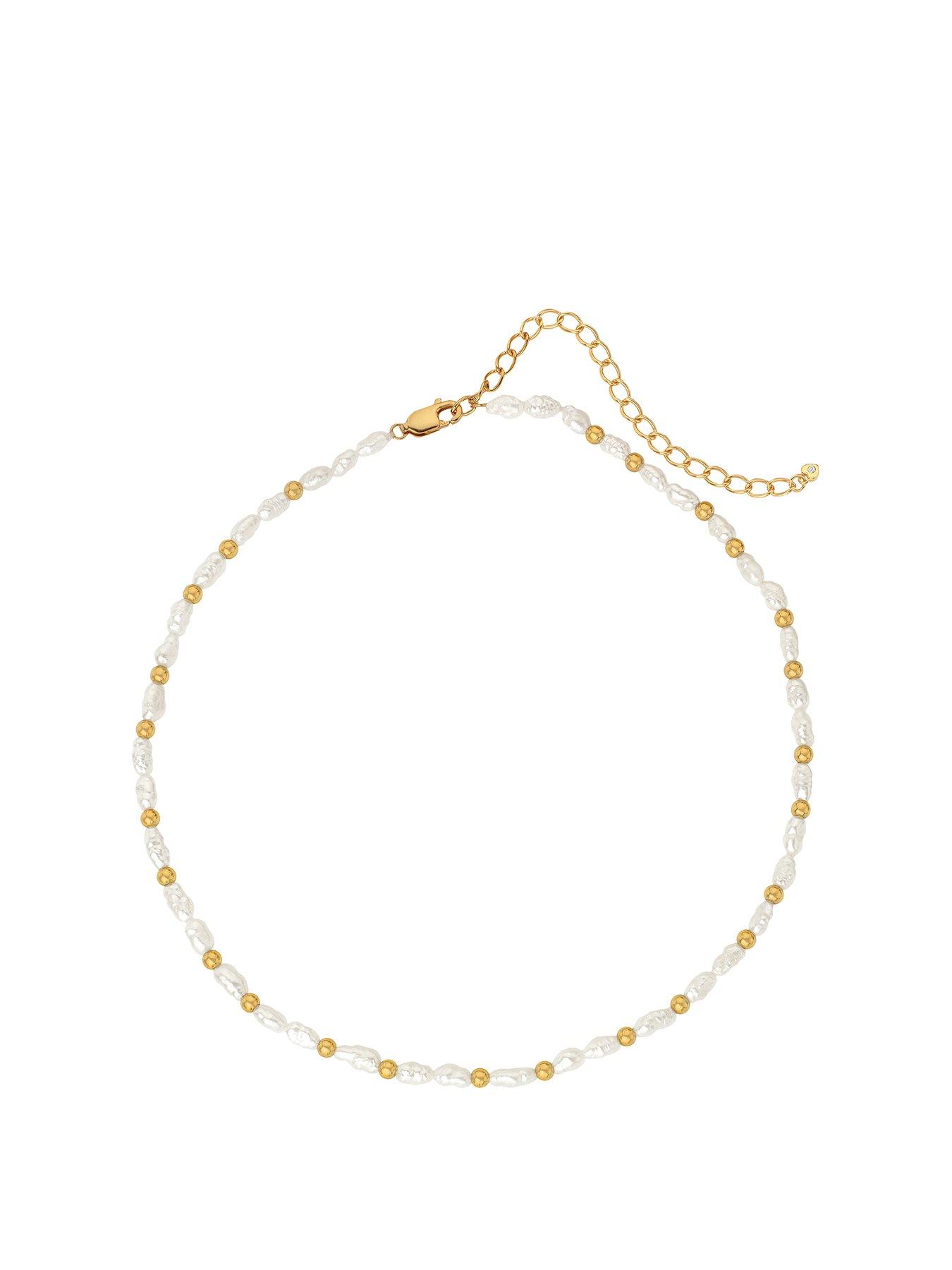 Product photograph of Hot Diamonds Hd X Jj Calm Pearl Choker 32-39cm from very.co.uk