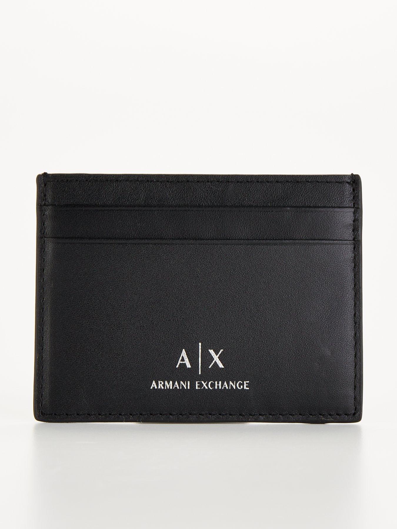 Armani Exchange Leather Credit Card Holder