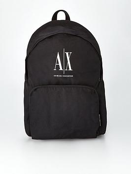armani exchange nylon backpack - black