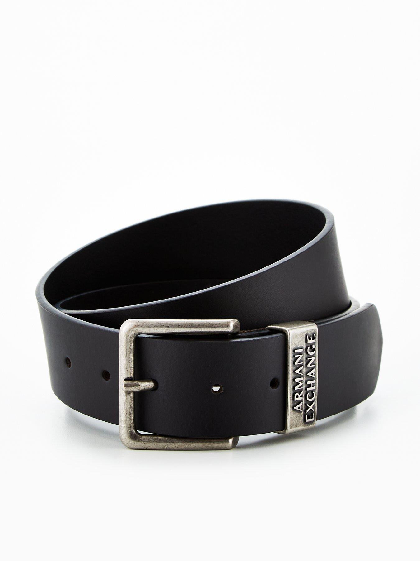 Armani exchange on sale leather belt