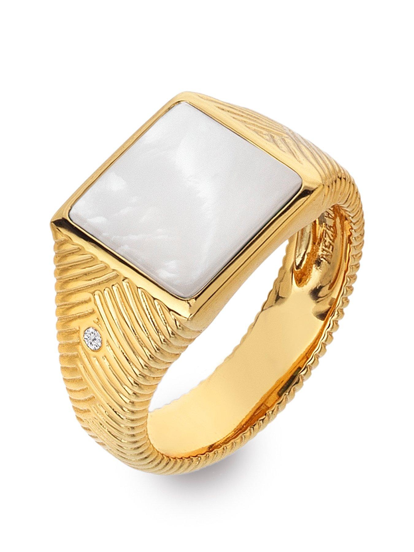 Men's Gold Signet Ring with Blue Lapis – Nialaya