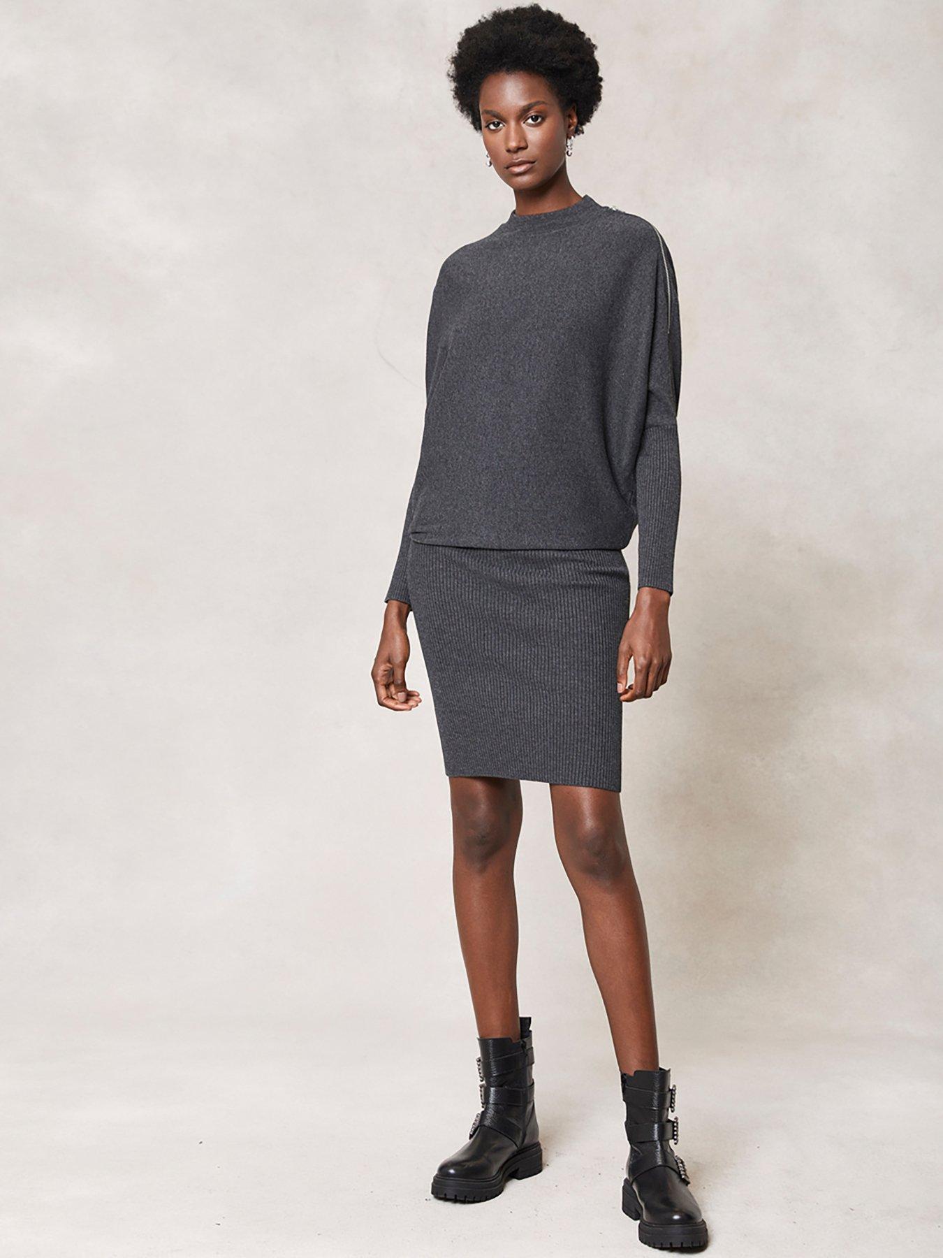 mint velvet grey jumper dress