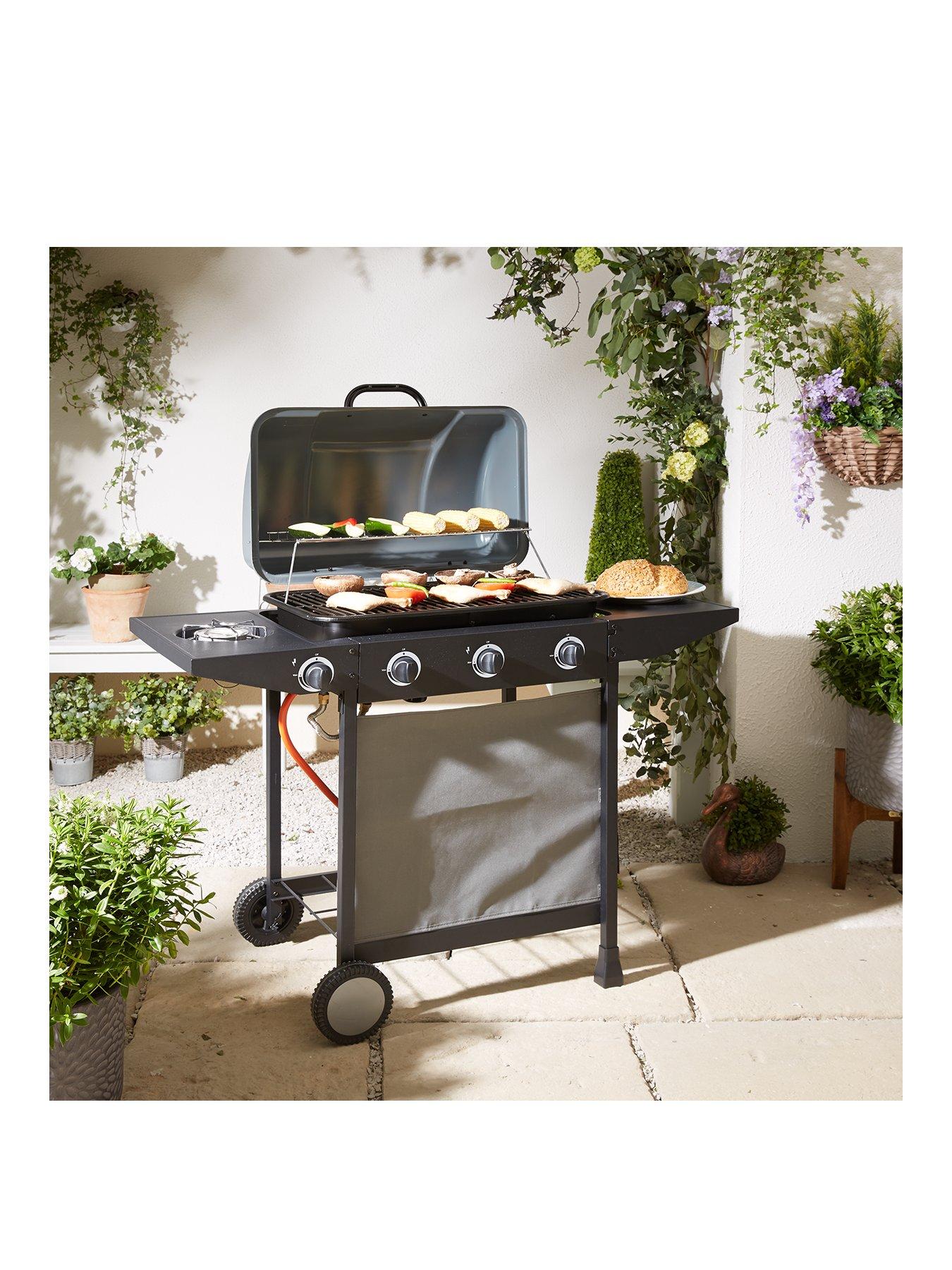 Side burner outlet grill