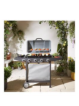 Product photograph of 4 Burner Gas Bbq With Side Burner from very.co.uk