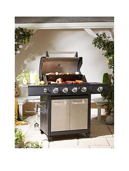Product photograph of Premium Stainless Steel 4-burner Gas Bbq from very.co.uk