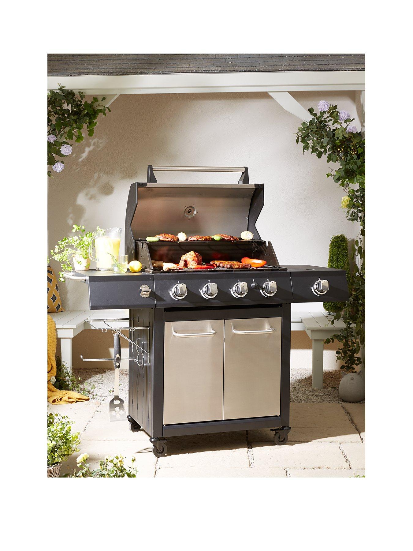 The Very Collection Premium Stainless Steel 4-Burner Gas BBQ