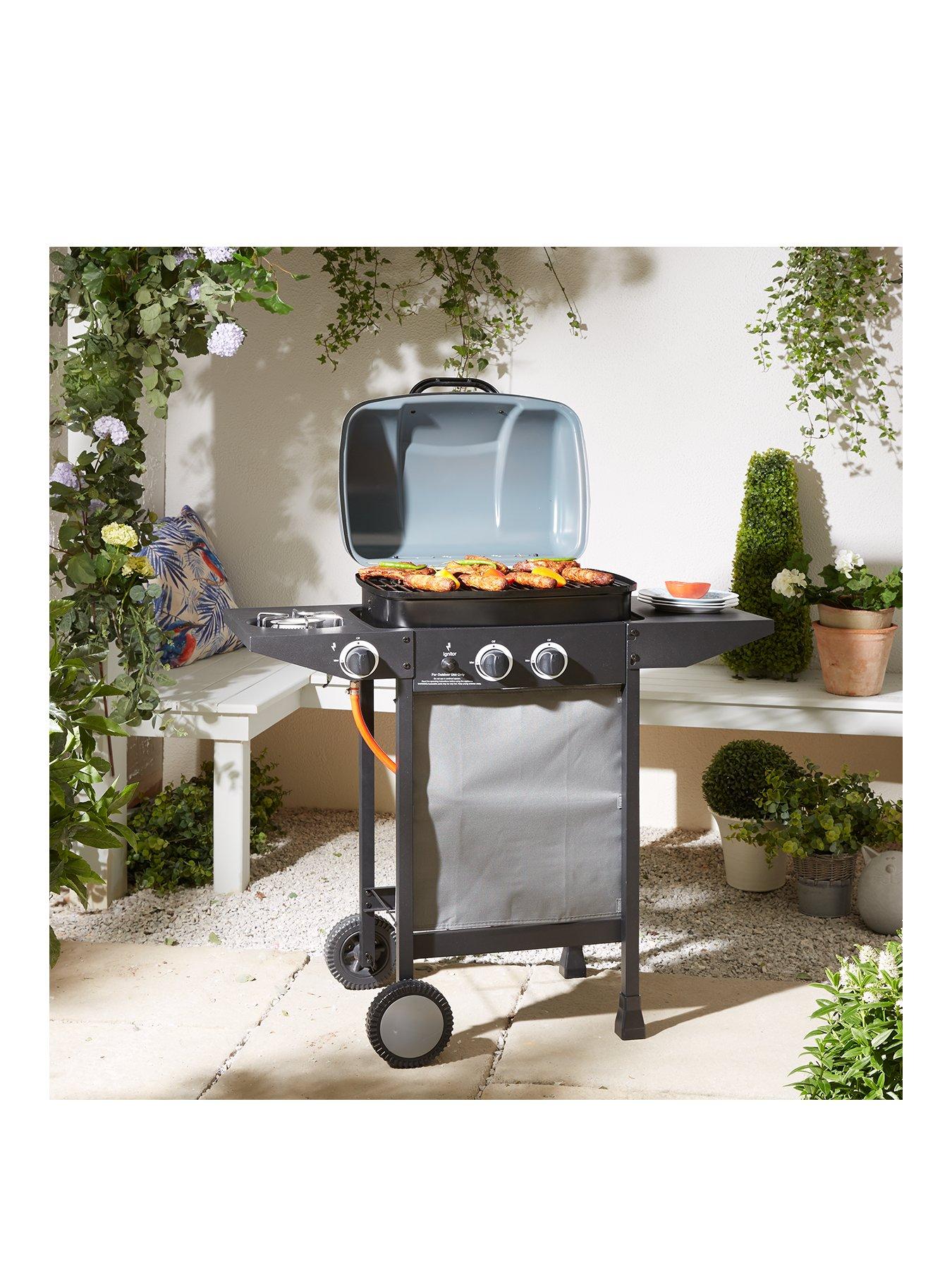 undefined 2 Burner Gas BBQ With Side Burner