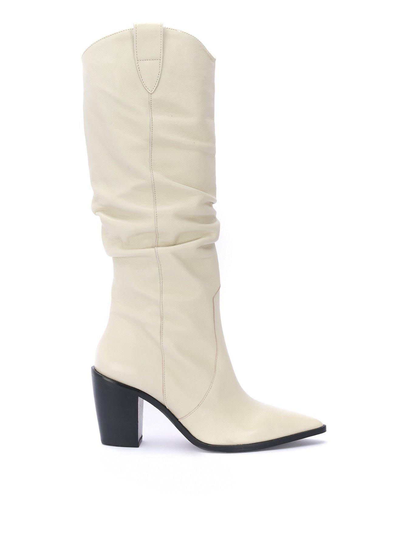 Cream leather clearance boots uk