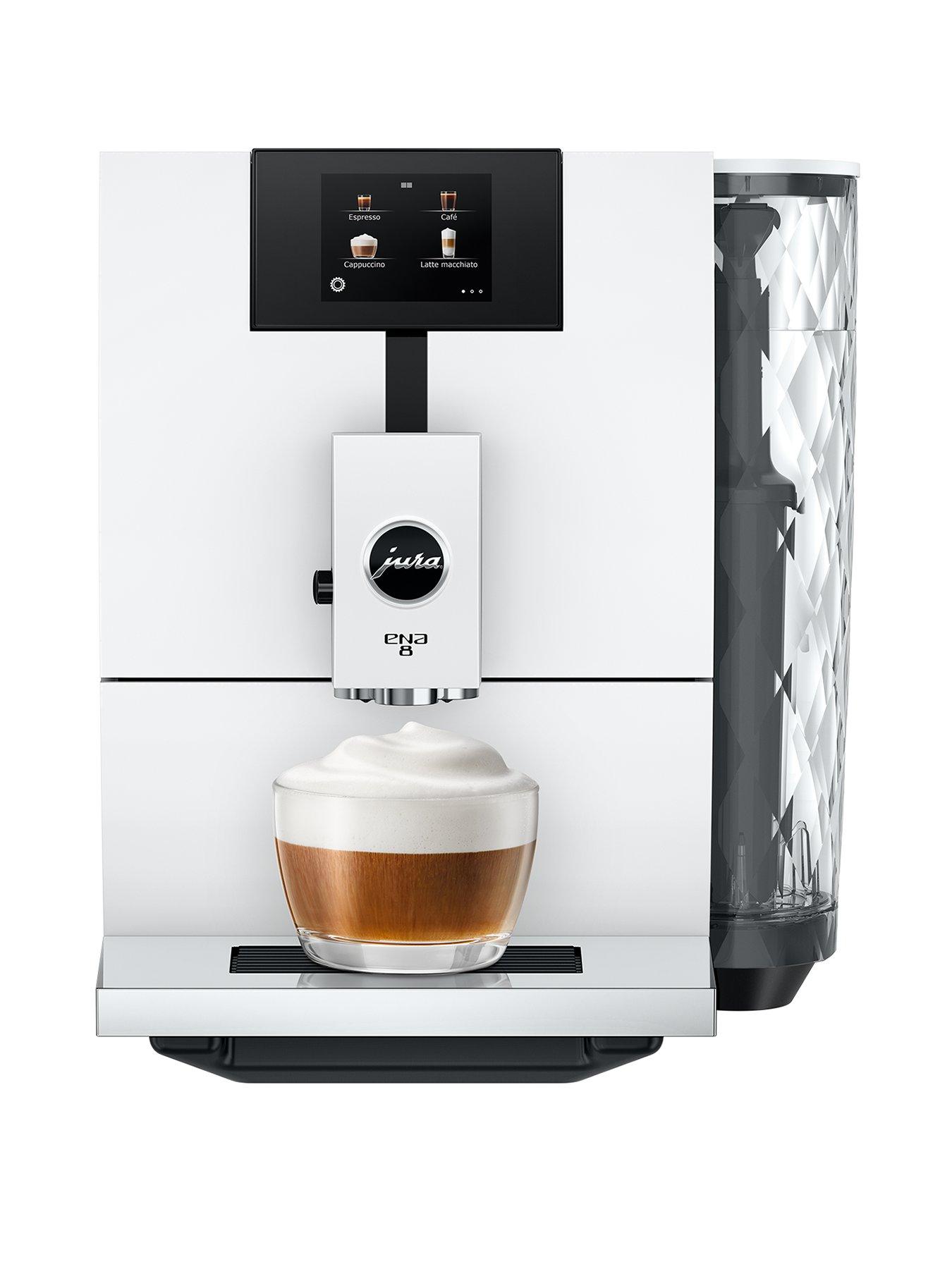 Product photograph of Jura Ena 8 Coffee Machine White from very.co.uk