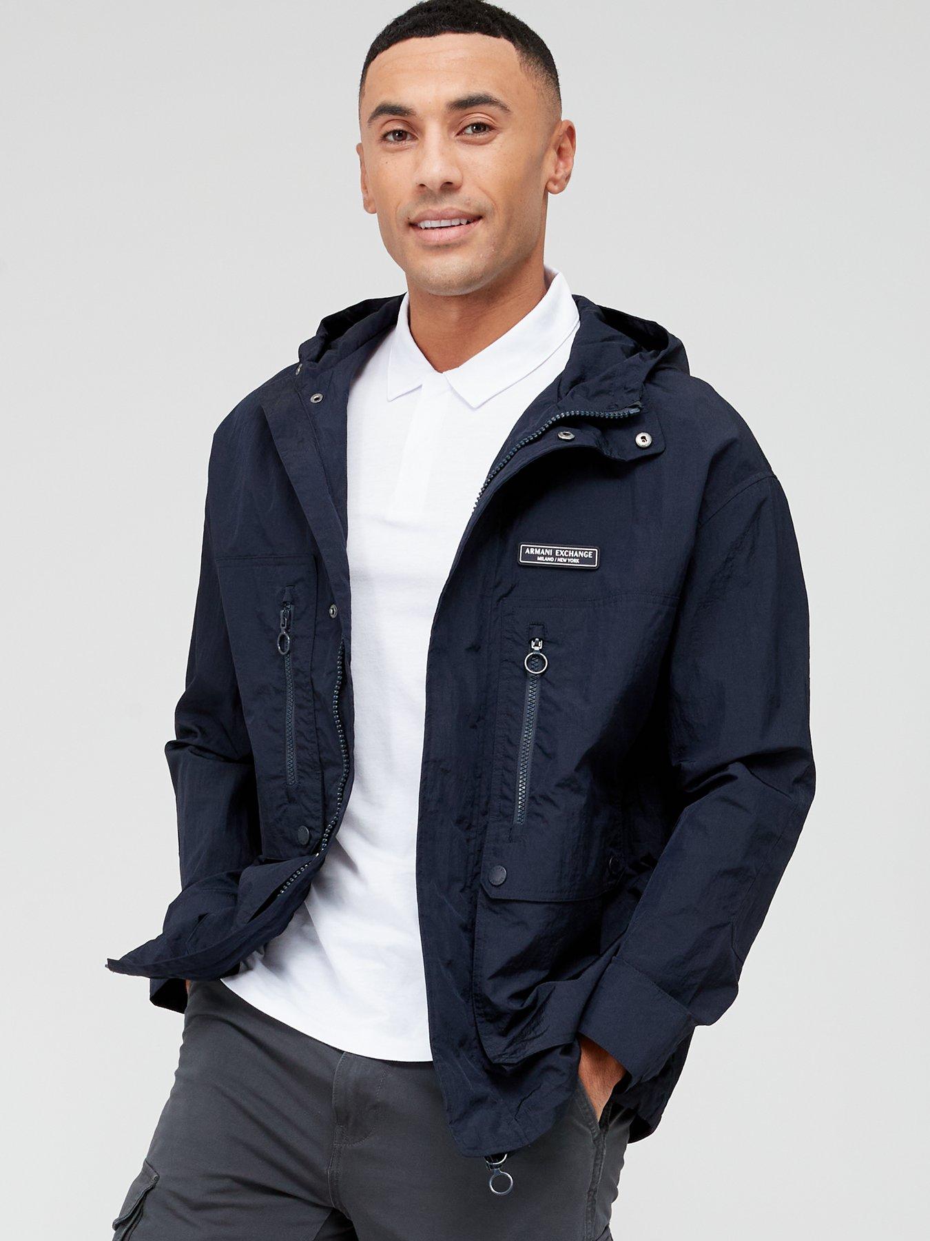 Armani Exchange Nylon Jacket - Navy | very.co.uk