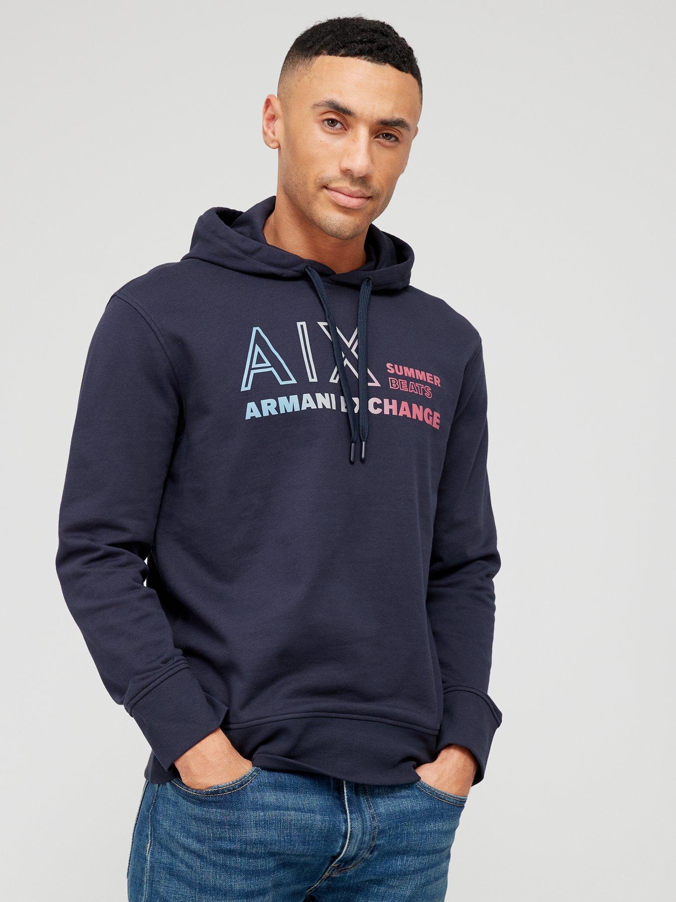 Armani Exchange AX Summer Beats Logo Hoodie Navy very