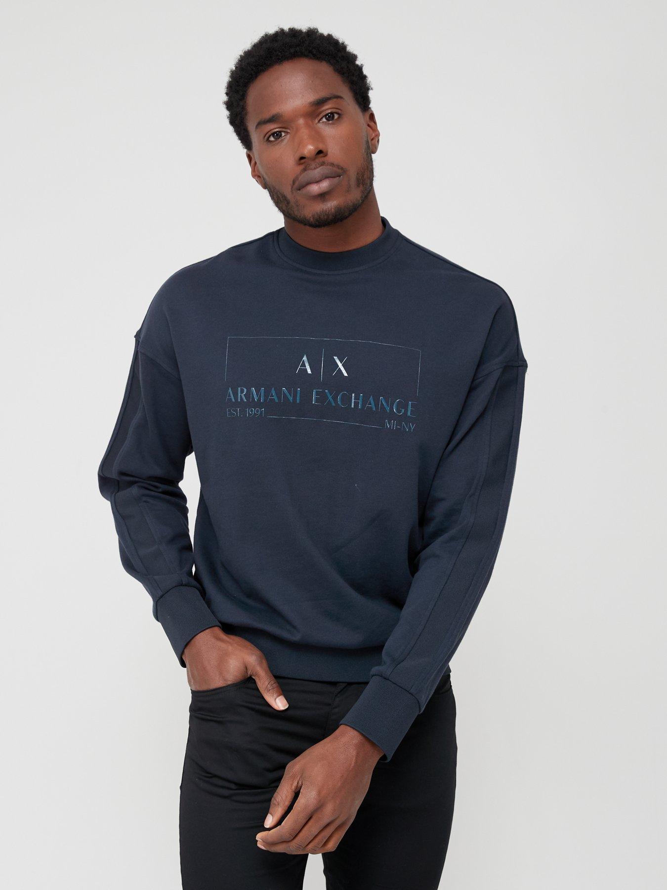 Armani Exchange Gloss Logo Sweatshirt Navy very