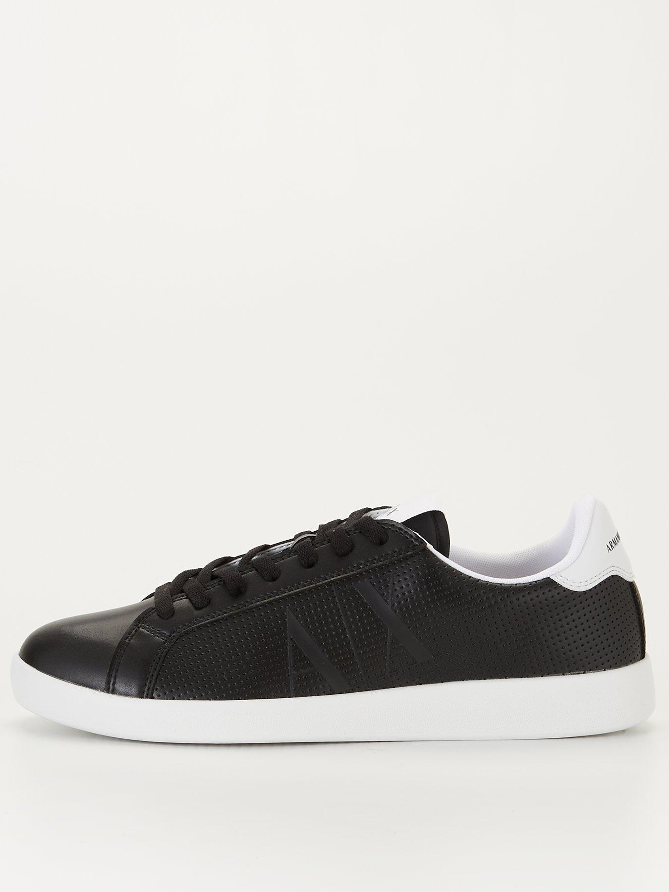 Armani Exchange Perforated Leather Trainers very