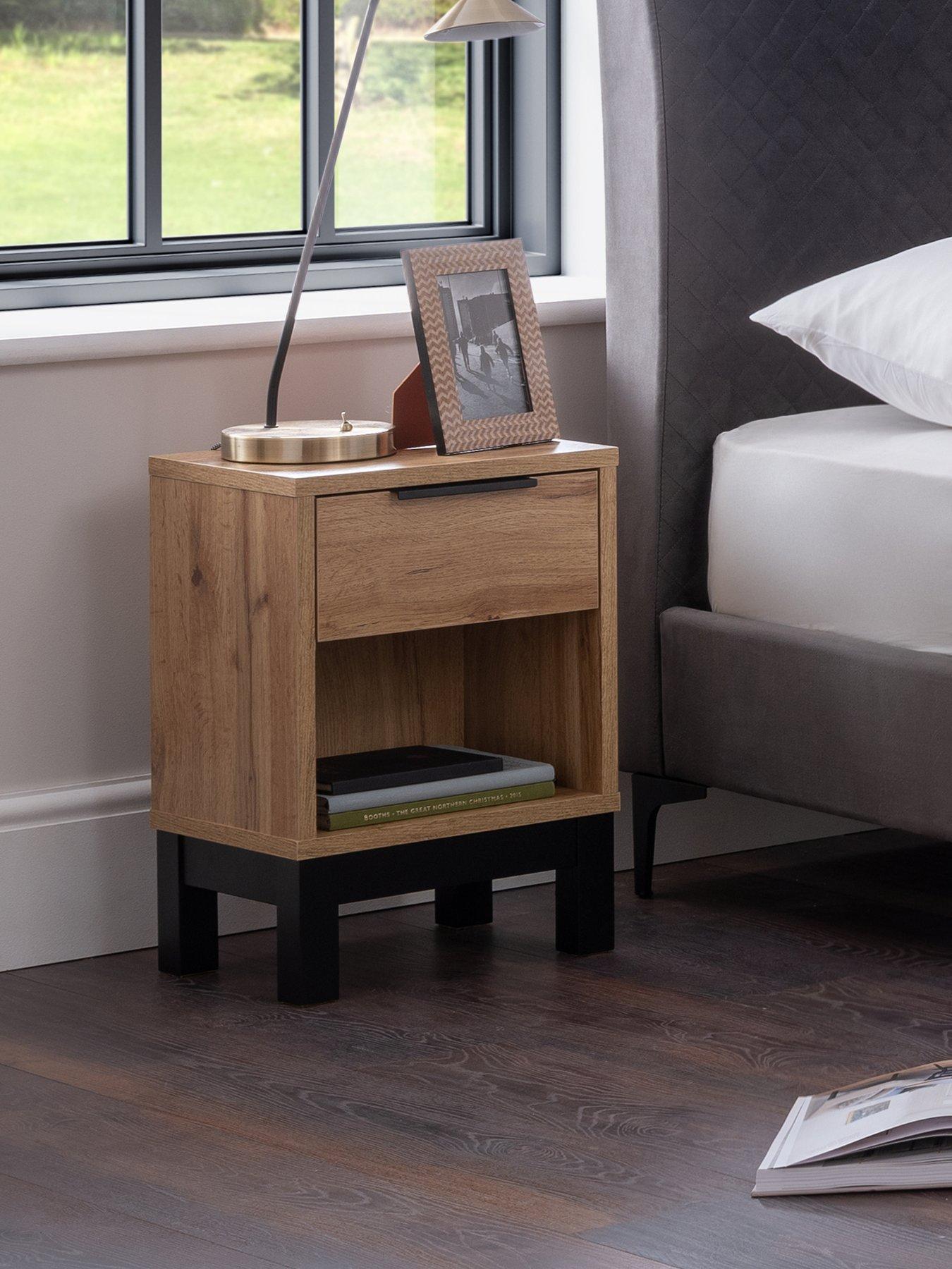 Product photograph of Julian Bowen Bali 1 Drawer Bedside from very.co.uk