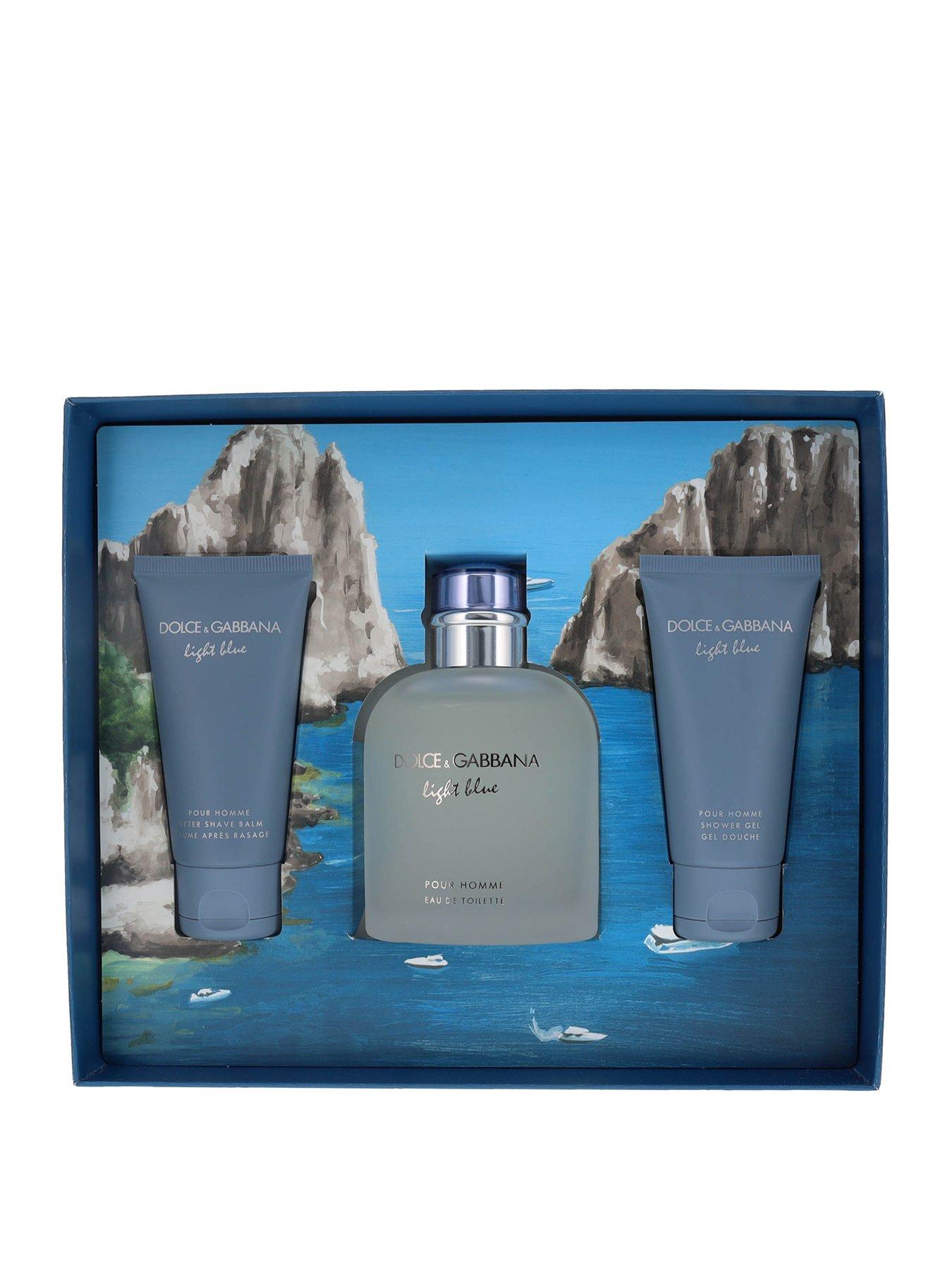 Dolce & Gabbana Light Blue Pour Homme 3 Piece Gift Set: Eau De Toilette  125ml - Shower Gel 50ml - Aftershave Balm 50ml 