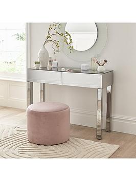 Product photograph of Valour Ready Assembled Mirrored Dressing Table from very.co.uk