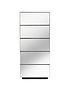  image of very-home-valour-ready-assembled-mirrorednbsp5-drawer-tallboy