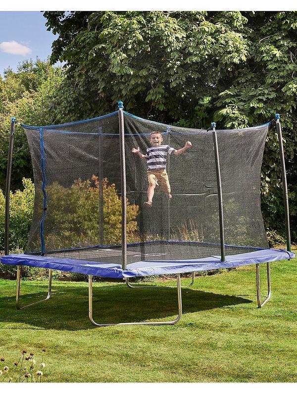 Image 1 of 6 of Sportspower 12 x&nbsp;8ft Bounce Pro Rectangular Trampoline with Safety Enclosure&nbsp;