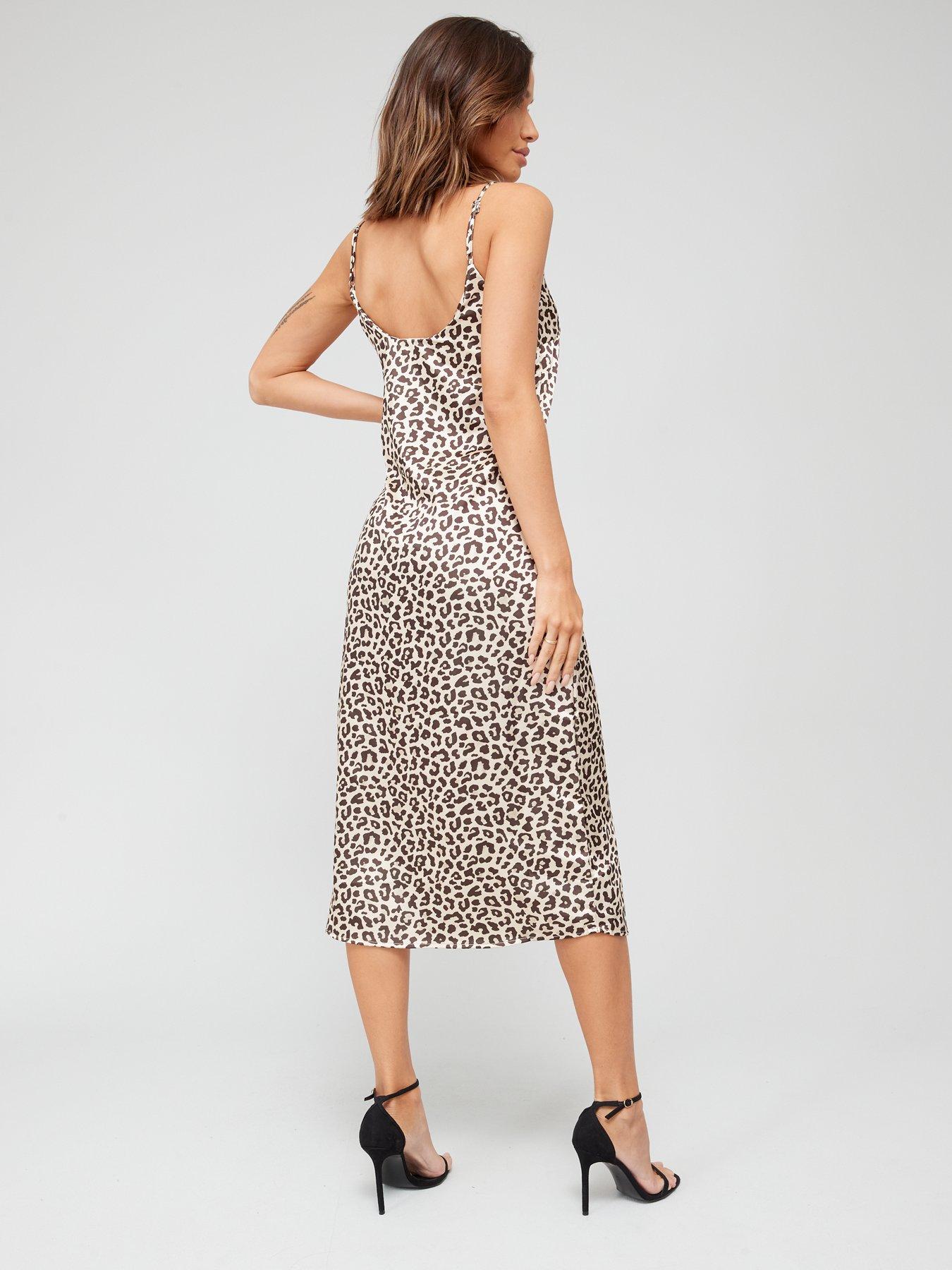 Leopard cami hotsell slip dress