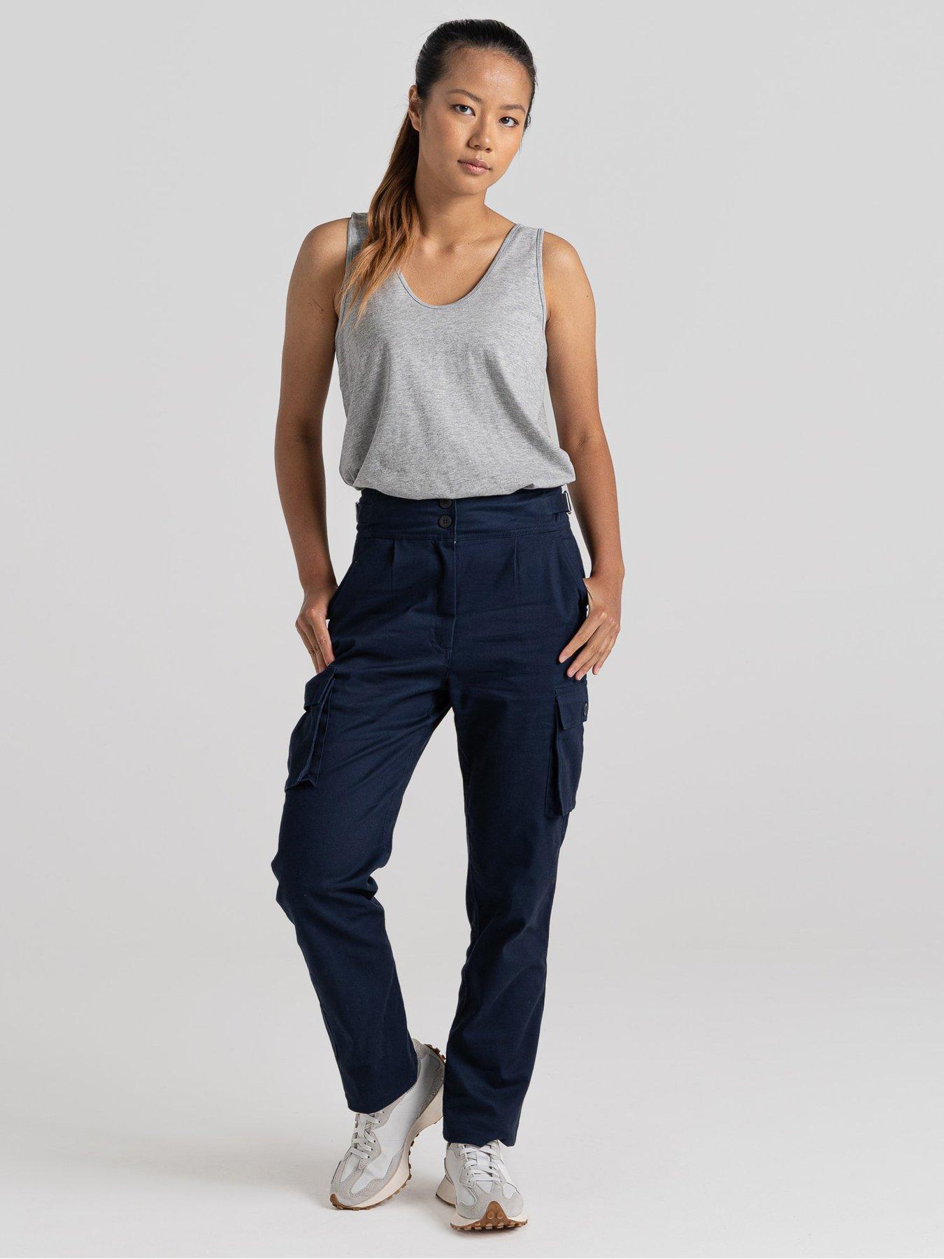 Navy cargo trousers on sale womens