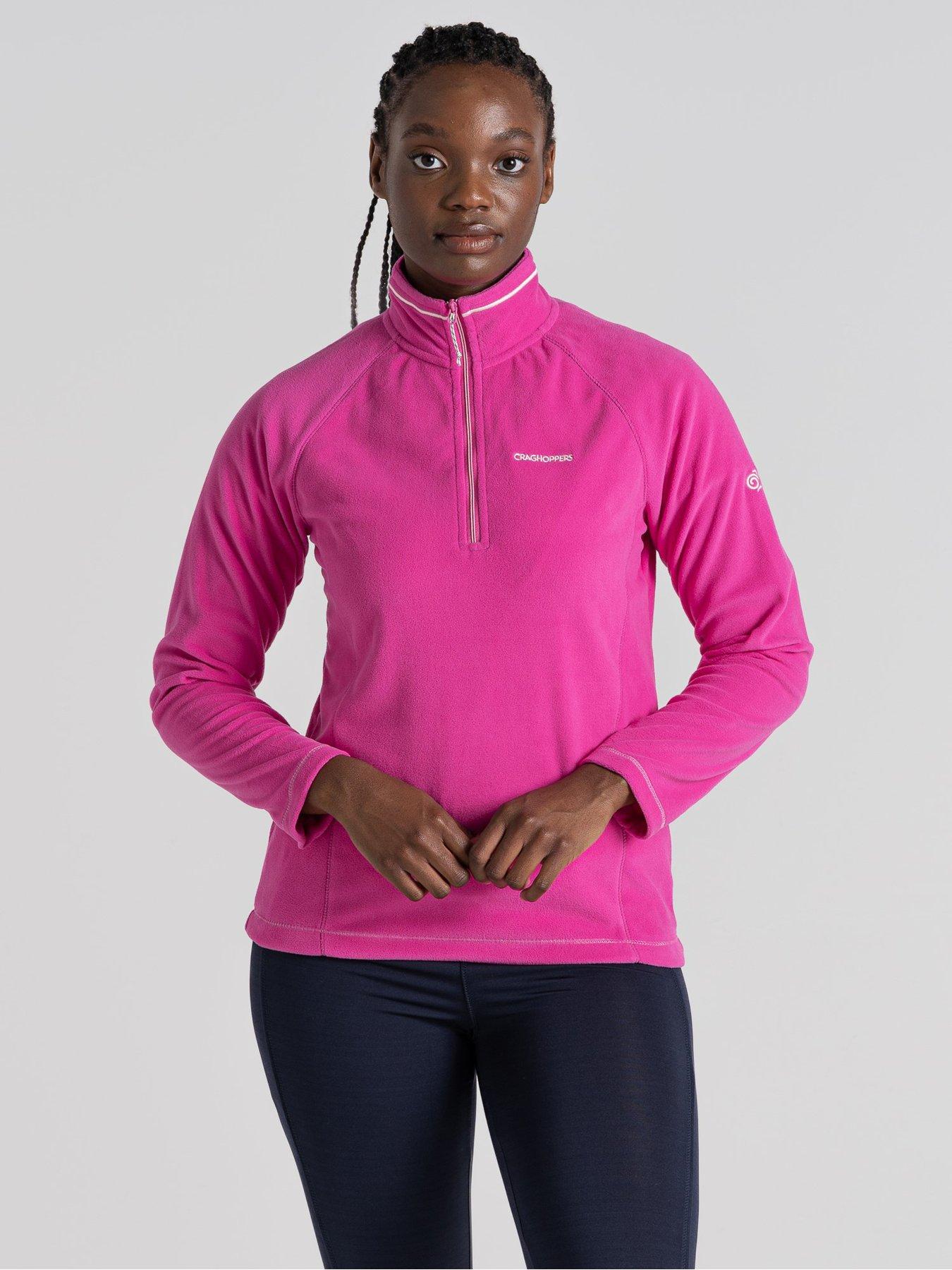 Miska Vi Half Zip Fleece Top - Bright Pink