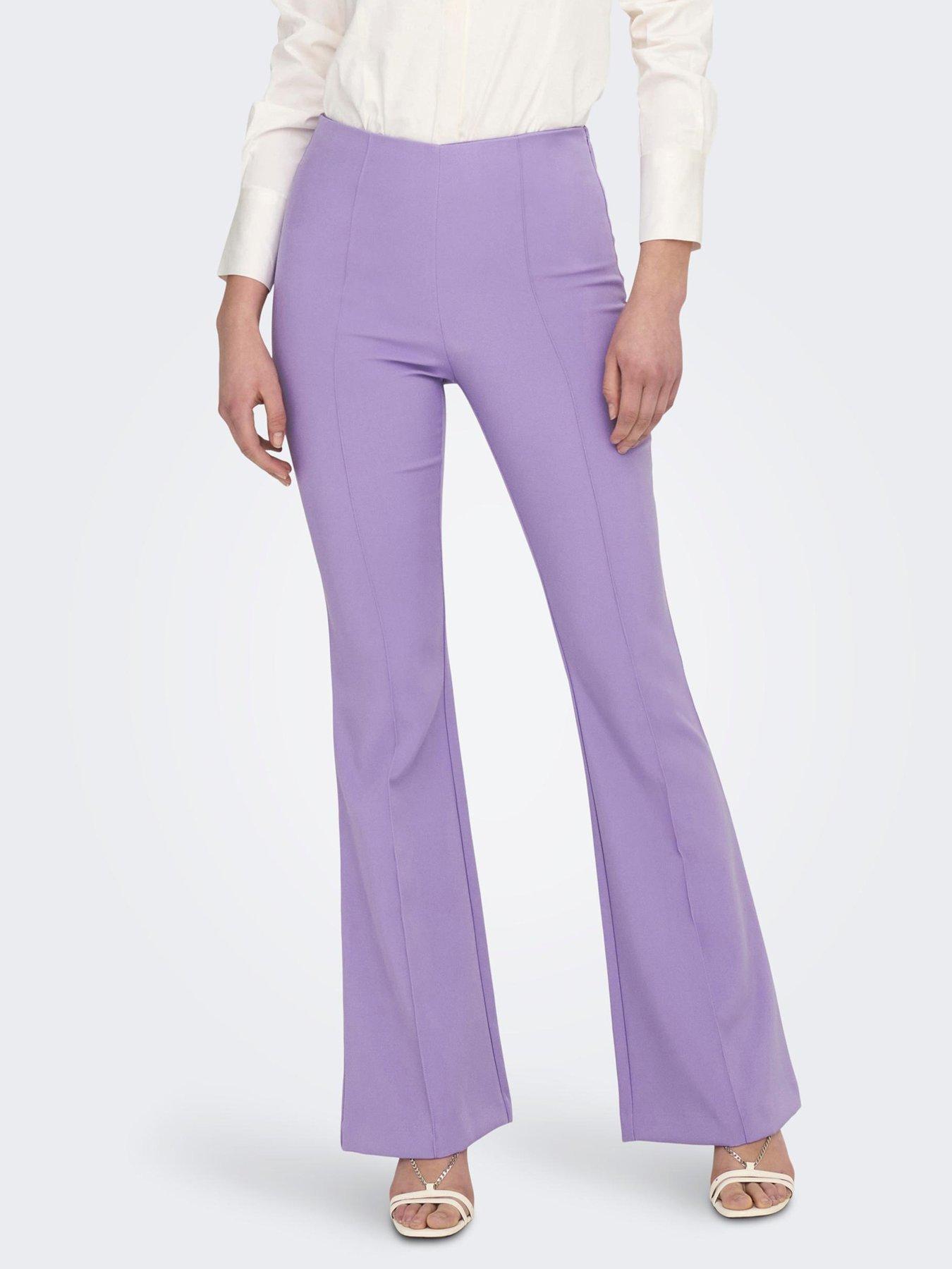 Purple high 2024 waisted trousers