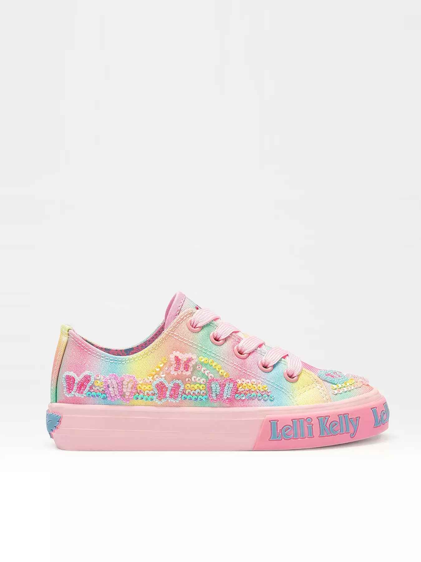 Lelli Kelly Gioiello Charm Bracelet Girls Shoes White/Pink Trainers | Sale UK 2.5 (EU 35)