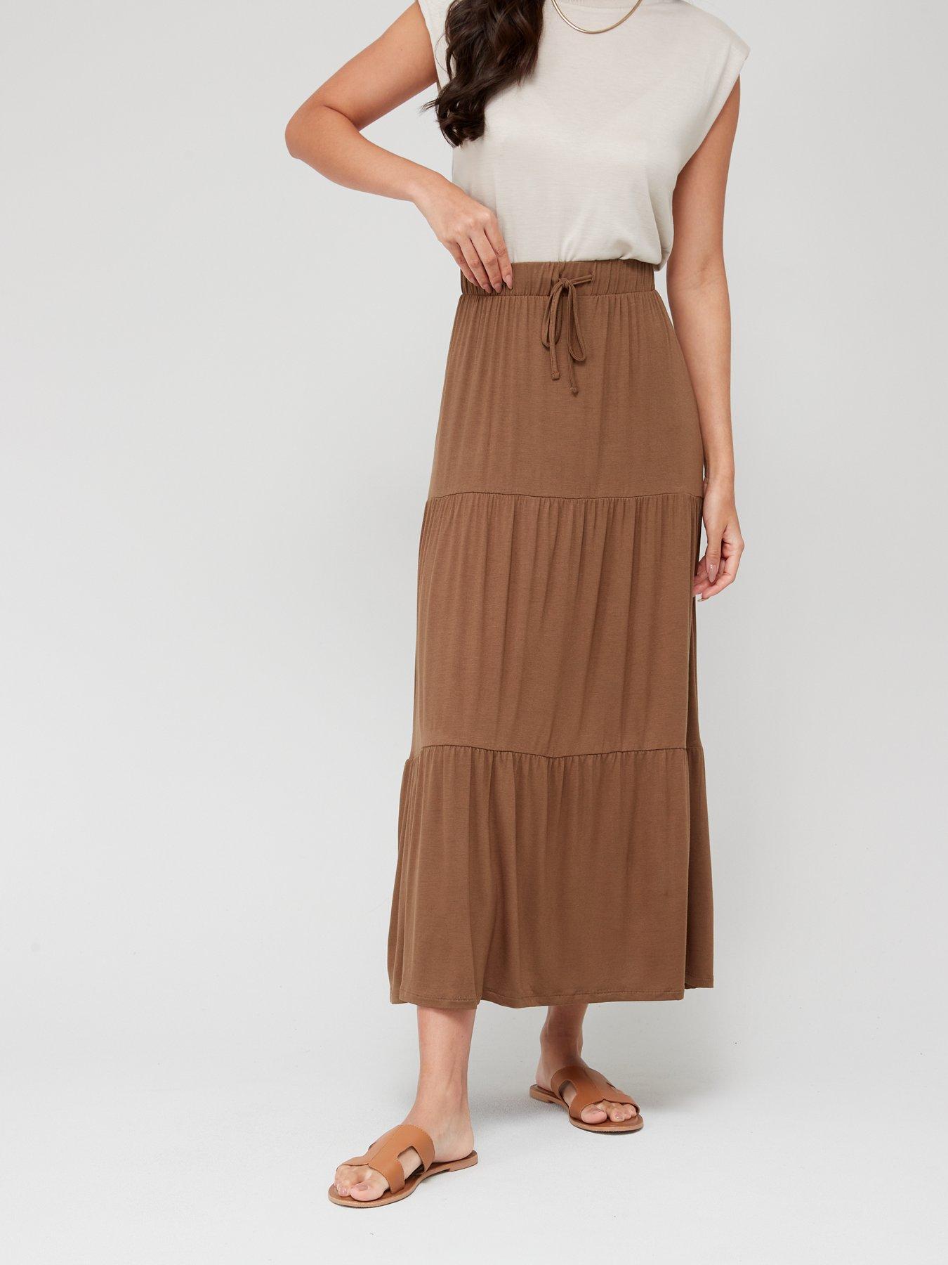 Long khaki skirts 5x sale