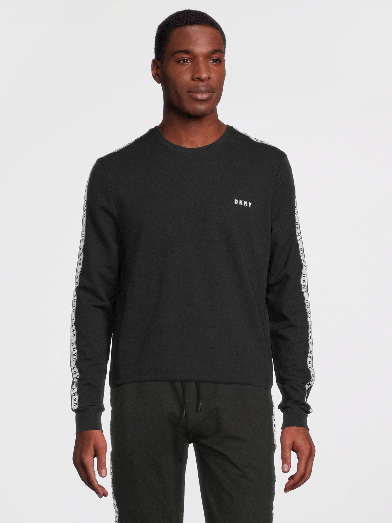 DKNY Flames Long Sleeve Loungetop - Black | very.co.uk