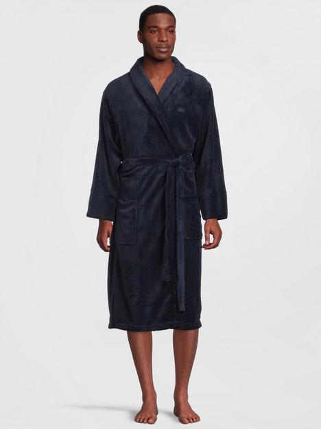 dkny-colts-fleece-dressing-gown-navy
