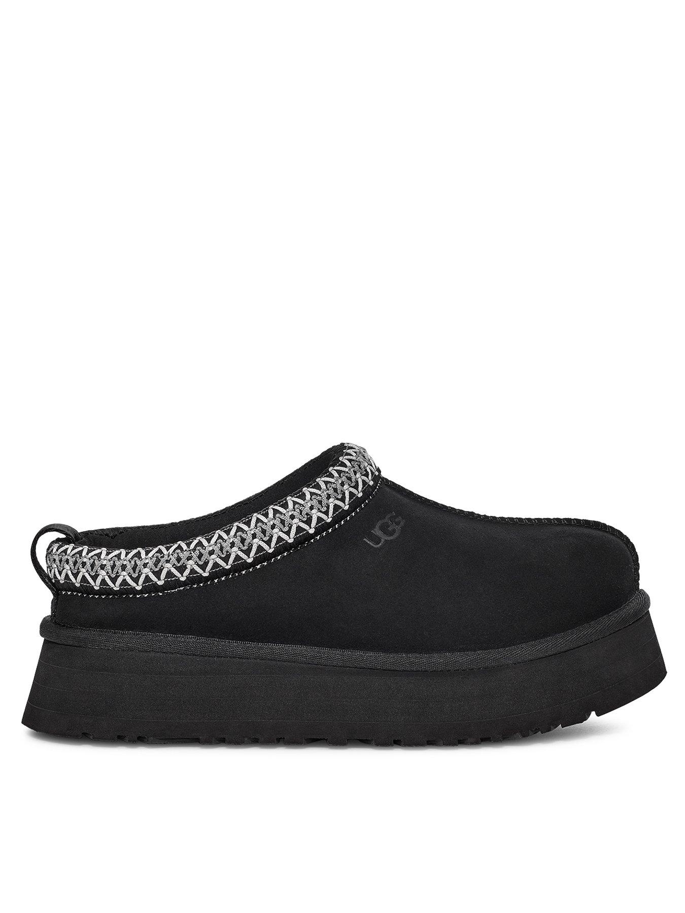 Ugg slippers clearance black and grey