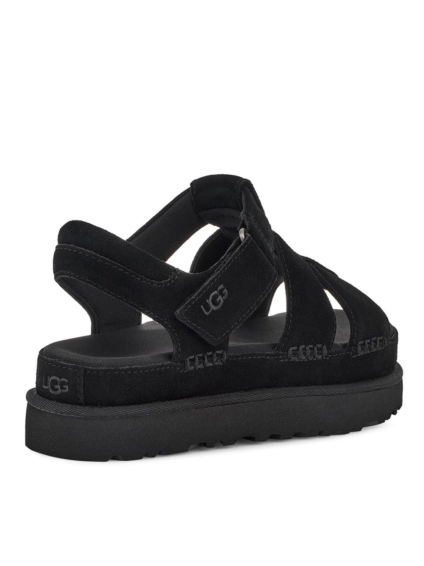 UGG Ugg Goldenstar Strap Wedge Sandals - Black | very.co.uk
