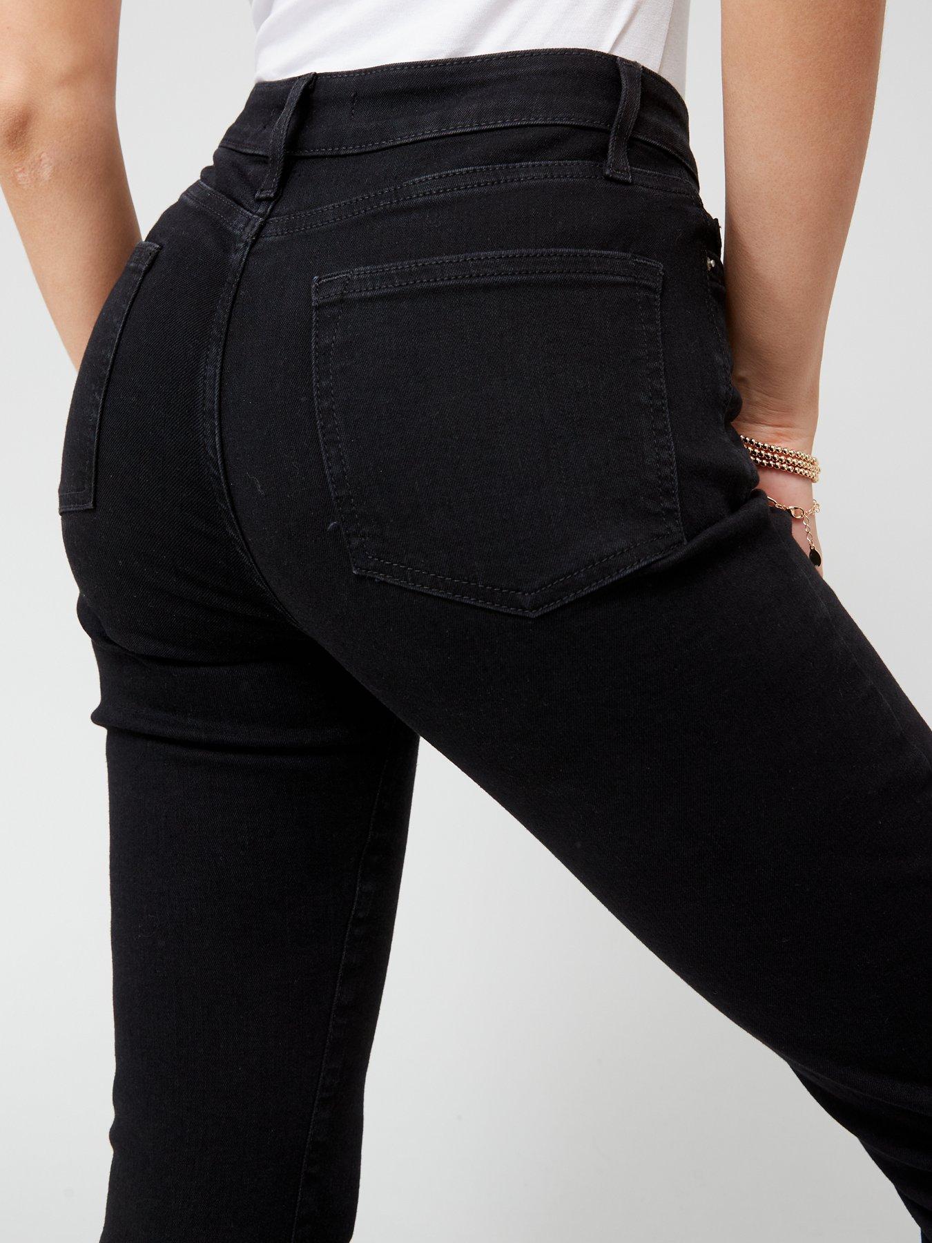 Image 5 of 6 of Everyday Authentic Straight Leg Jeans With Stretch - Black&nbsp;