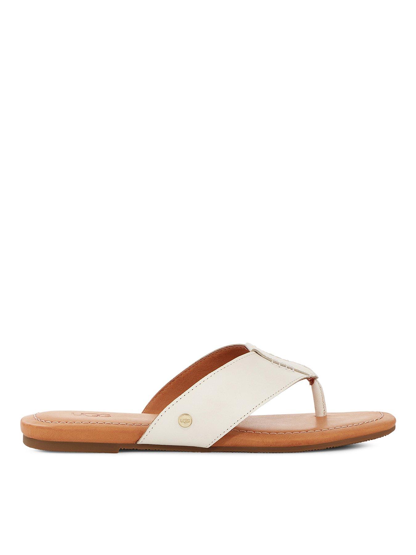 Ugg white 2025 flip flops