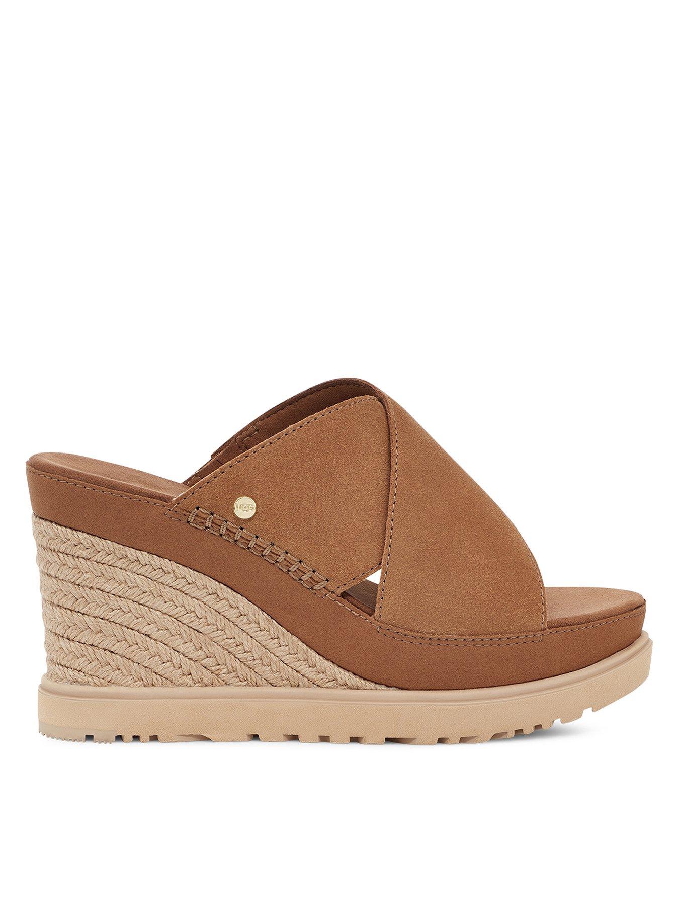 UGG Abbot Wedges Chestnut very.co.uk