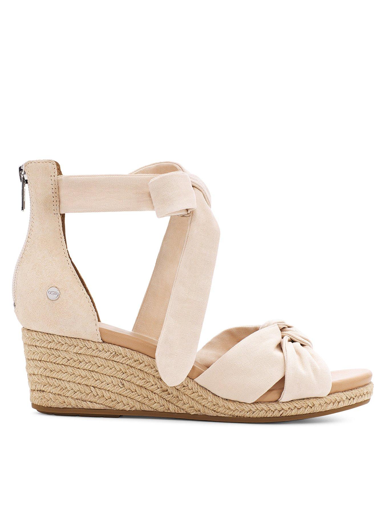 MICHAEL Michael Kors Keegan Slingback Wedges Nude in Natural