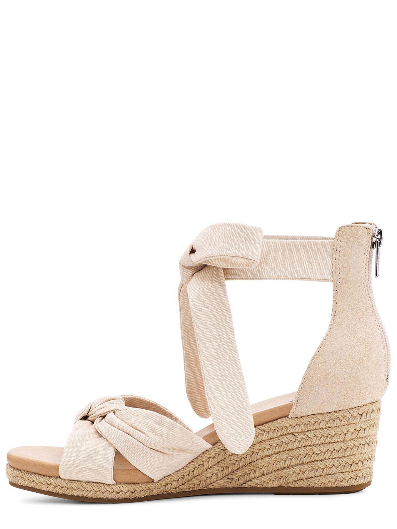 MICHAEL Michael Kors Keegan Slingback Wedges Nude in Natural